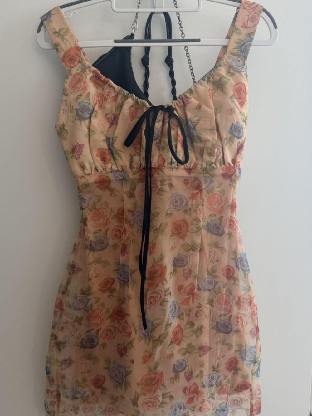 Cielbrand Floral Tie-Front Mini Dress - Size XS - NWOT
